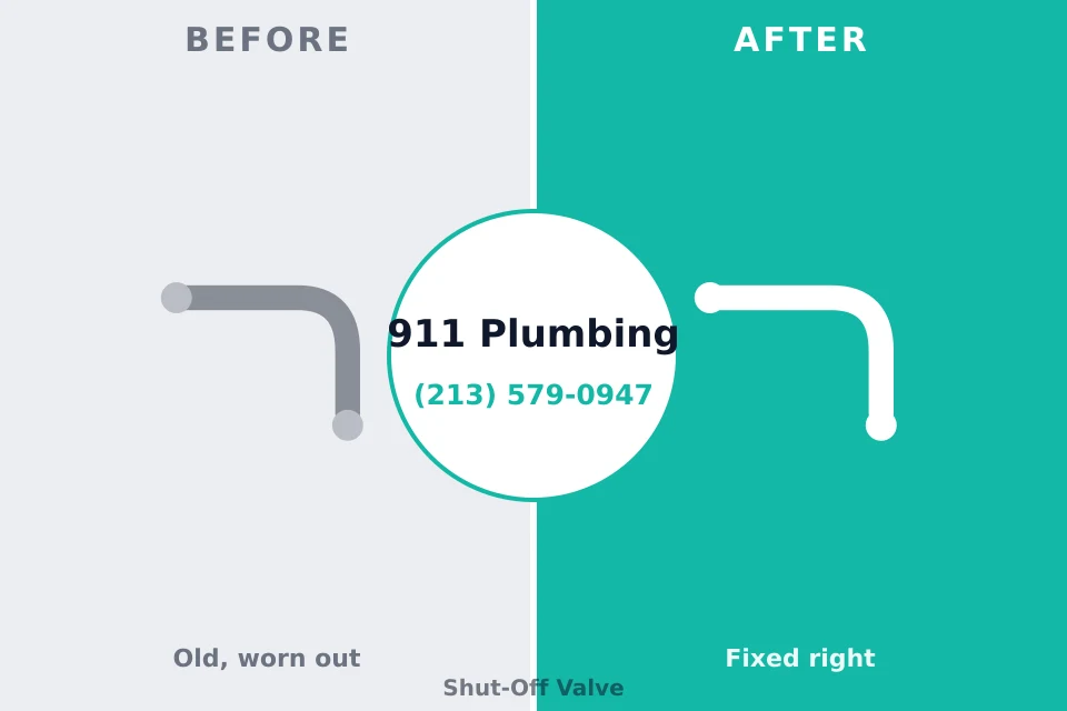Before and after: plumbing repair Fifth Ward, LA
